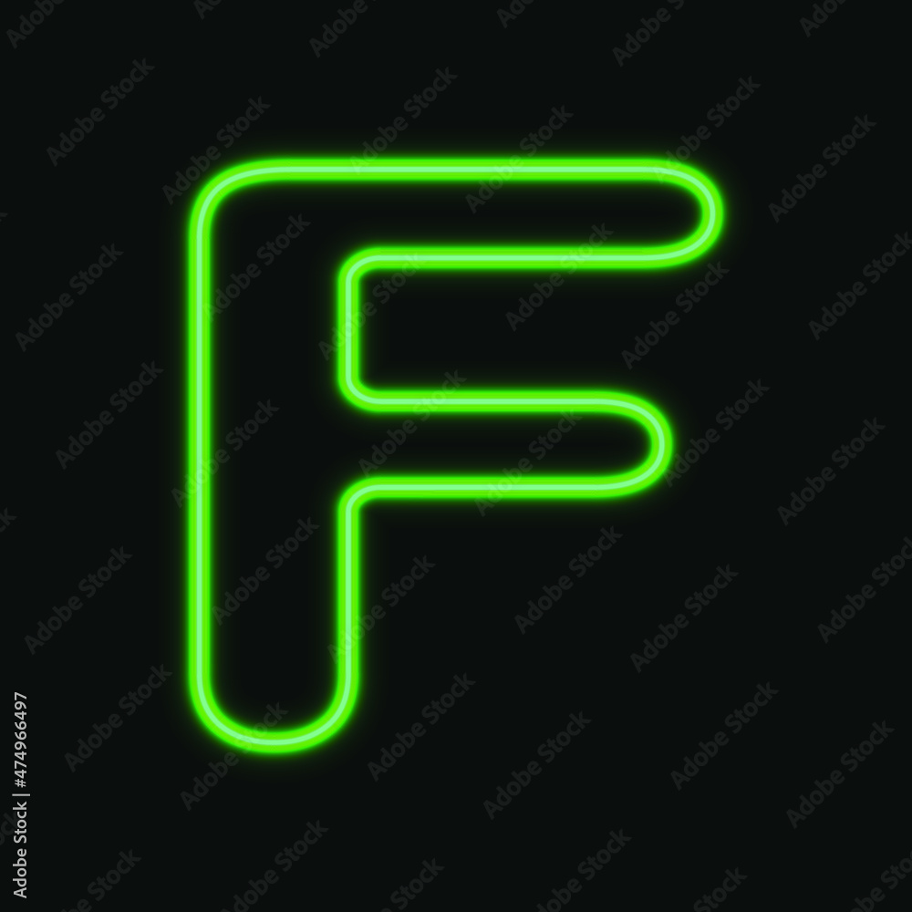 Capital Neon letter F. glowing neon alphabet. Night show alphabet. vector Illustration. eps 10 Capital Neon letter F. glowing neon alphabet. Night show alphabet. vector Illustration. eps 10