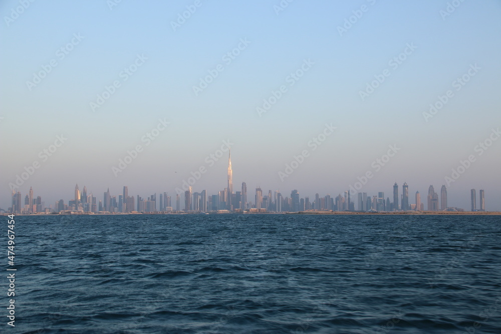 Dubai Skyline from Persian Gulf (UAE)