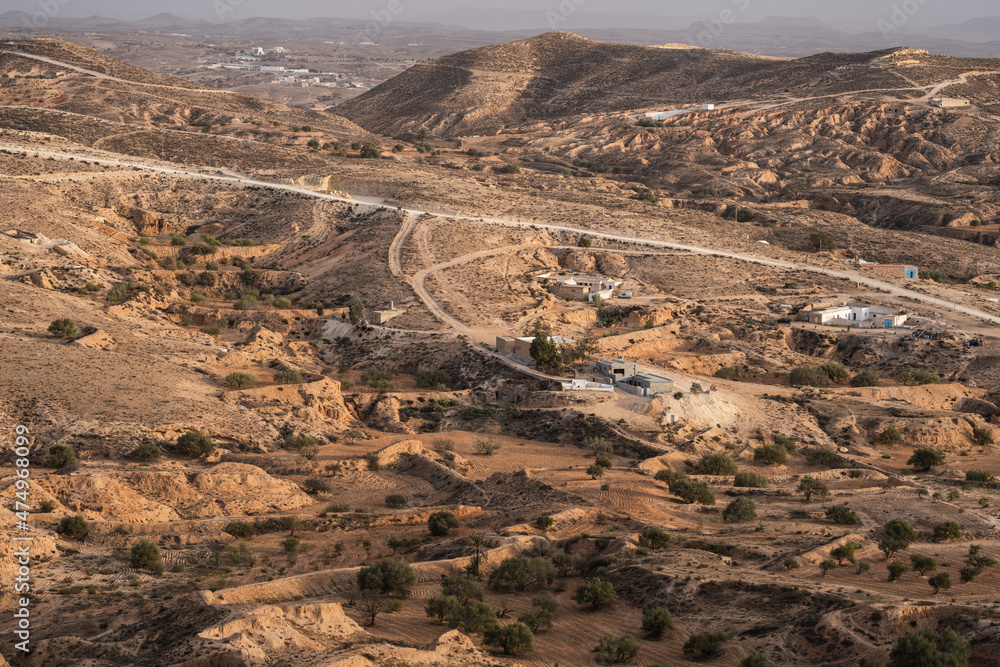 Fototapeta premium Some view of the Dahar, south region of Tunisia 