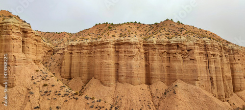 Crests and cliffs of the Badlands of Gorafe - Granada. photo