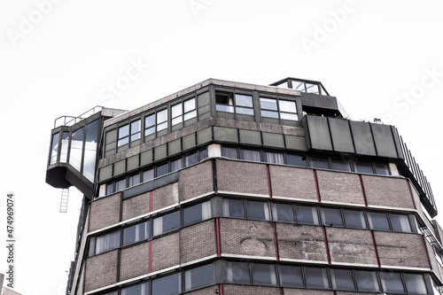 Detail from a brutalist bui...
