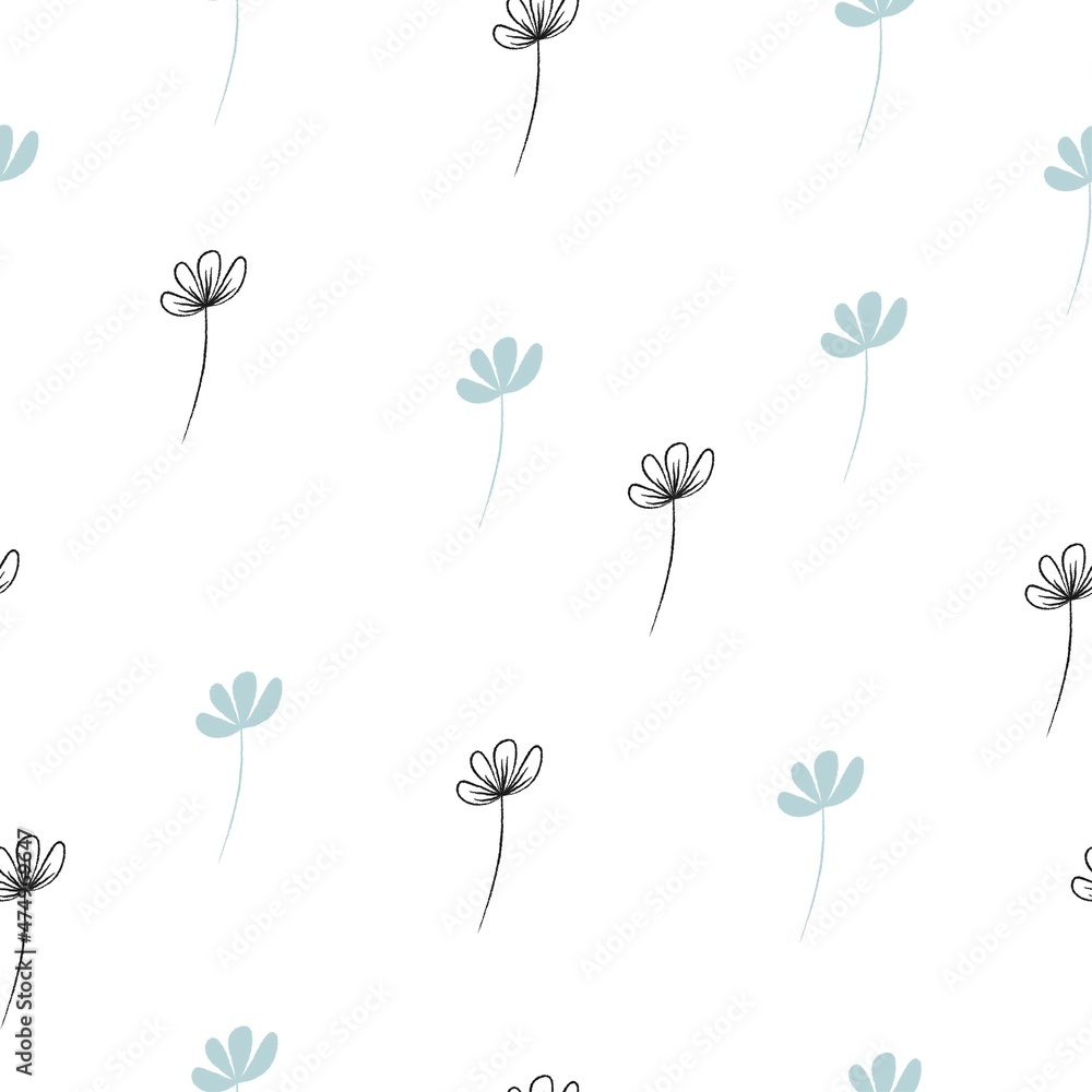 Naklejka premium seamless pattern with flowers
