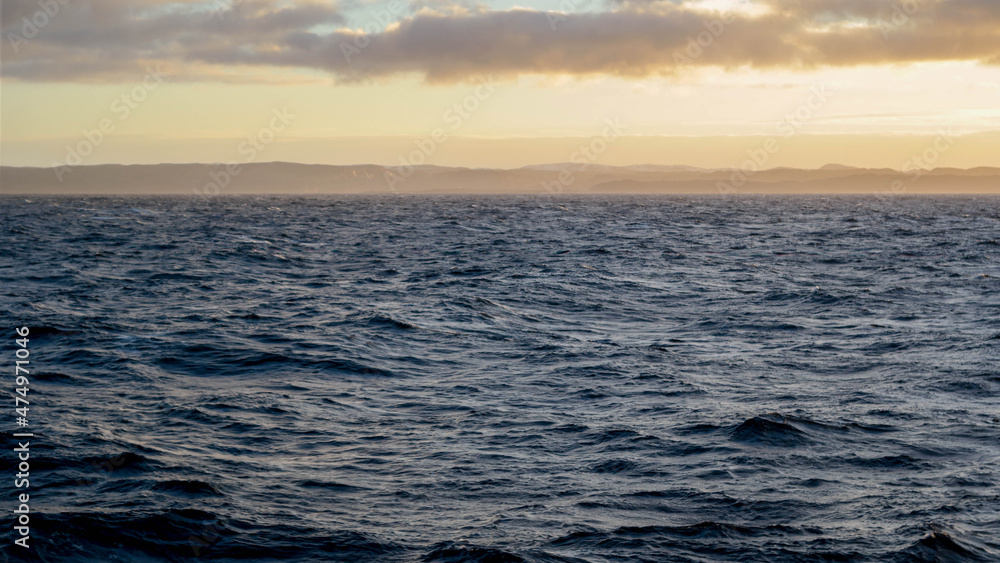 sunset in the barents sea