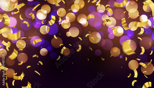 Award nomination ceremony luxury background with golden glitter sparkles