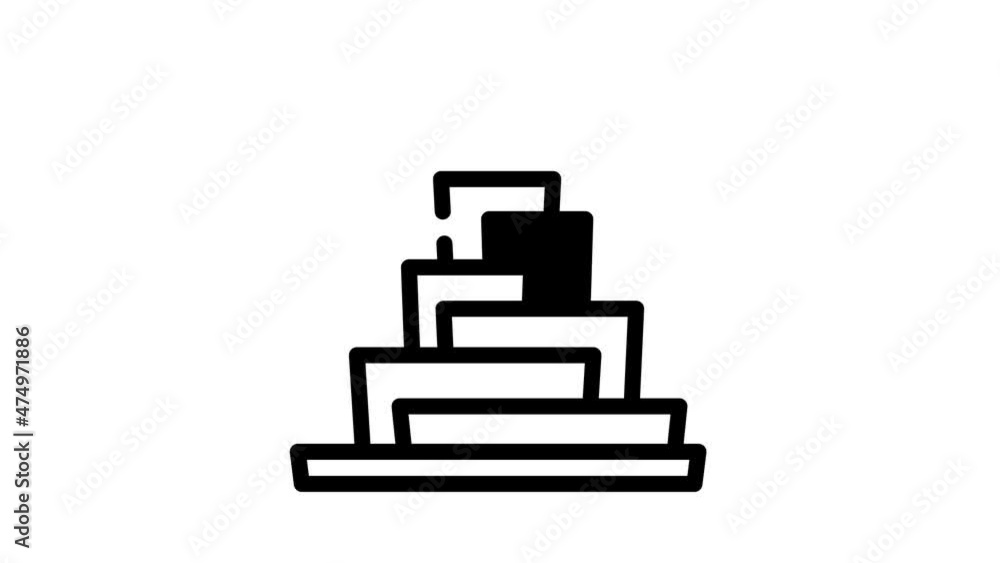 growth for be king animated line icon growth for be king sign. isolated on white background growth for be king animated line icon growth for be king sign. isolated on white background