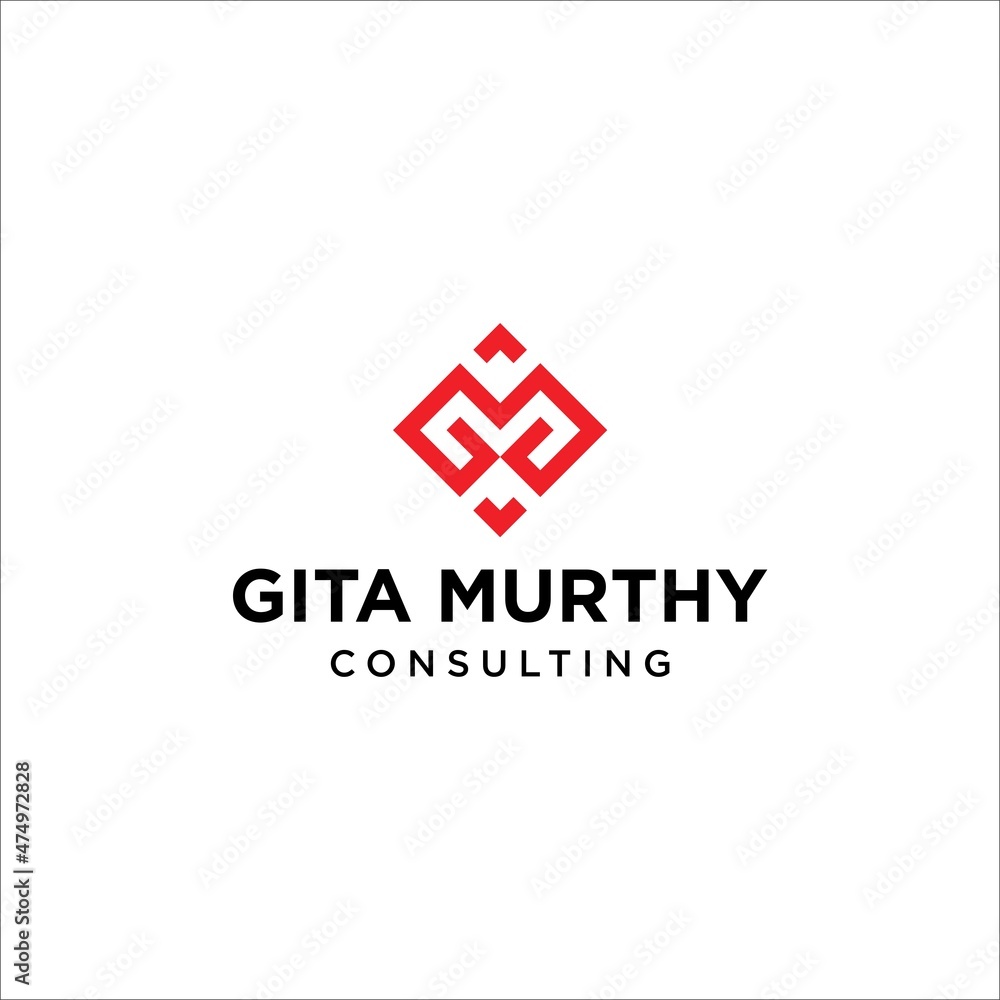 Gita Murthy Consulting Logo Design. Letter GM and MG Gita Murthy Consulting Logo Design. Letter GM and MG