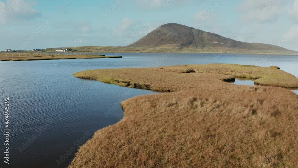 Top view of the salt marshes at Northton on the Isle of Harris, Outer Hebrides, Scotland Top view of the salt marshes at Northton on the Isle of Harris, Outer Hebrides, Scotland