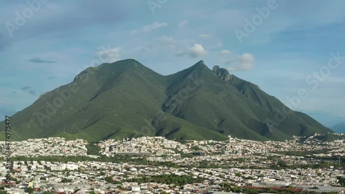 Cerro de la Silla is a famous mountain and a symbol of Monterrey, Nuevo León Mexico.