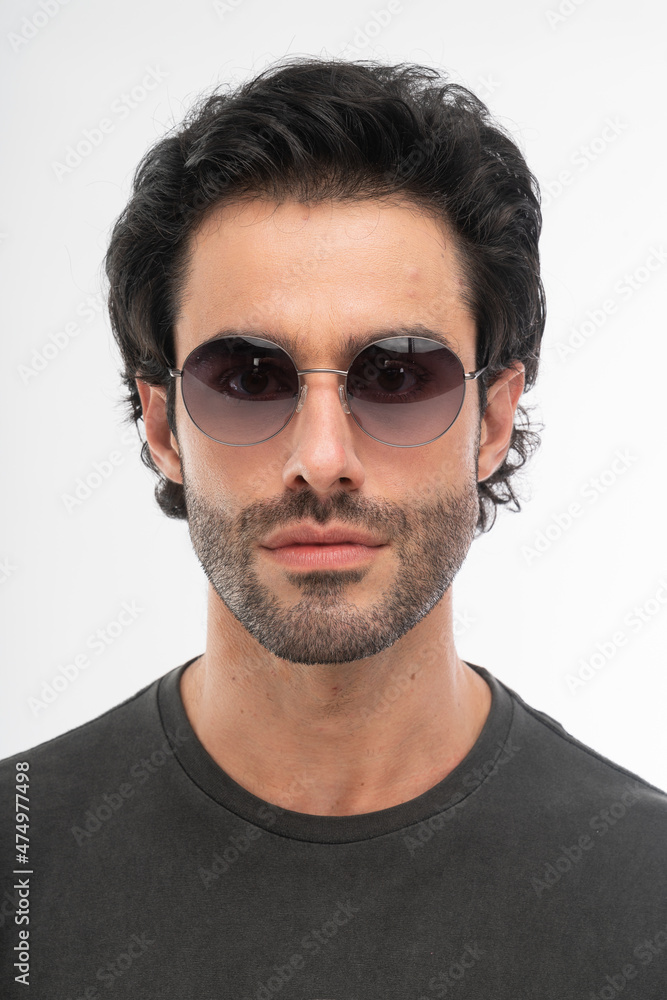 Obraz premium man with glasses, studio shot.