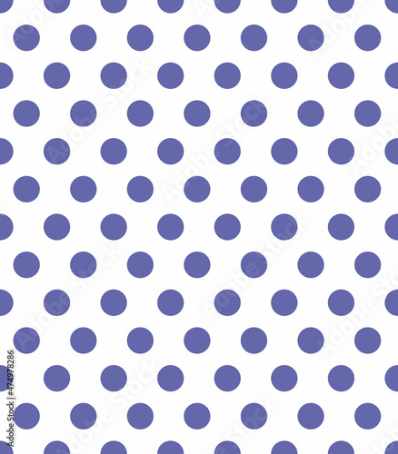polka dots seamless pattern, very peri purple color trend 2022