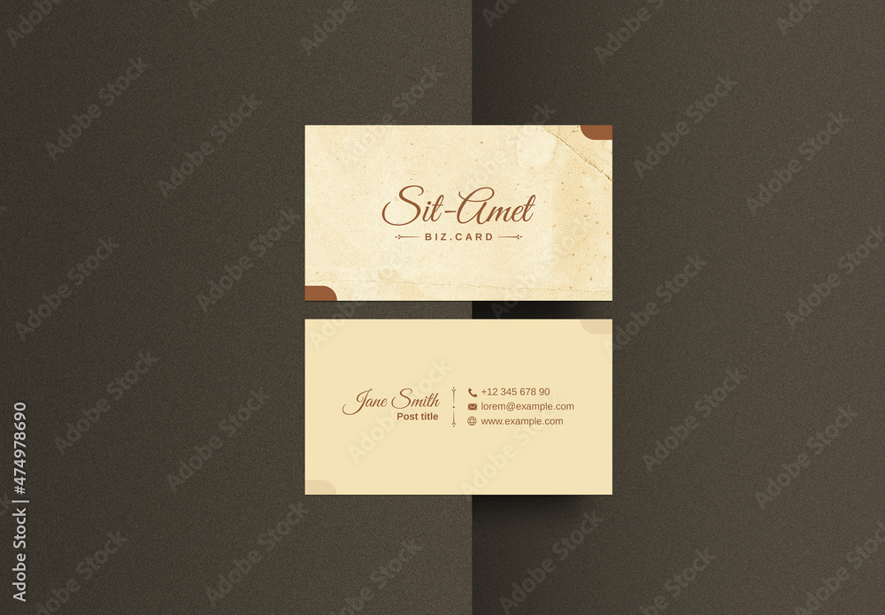 Simple Business Card Stock Template | Adobe Stock