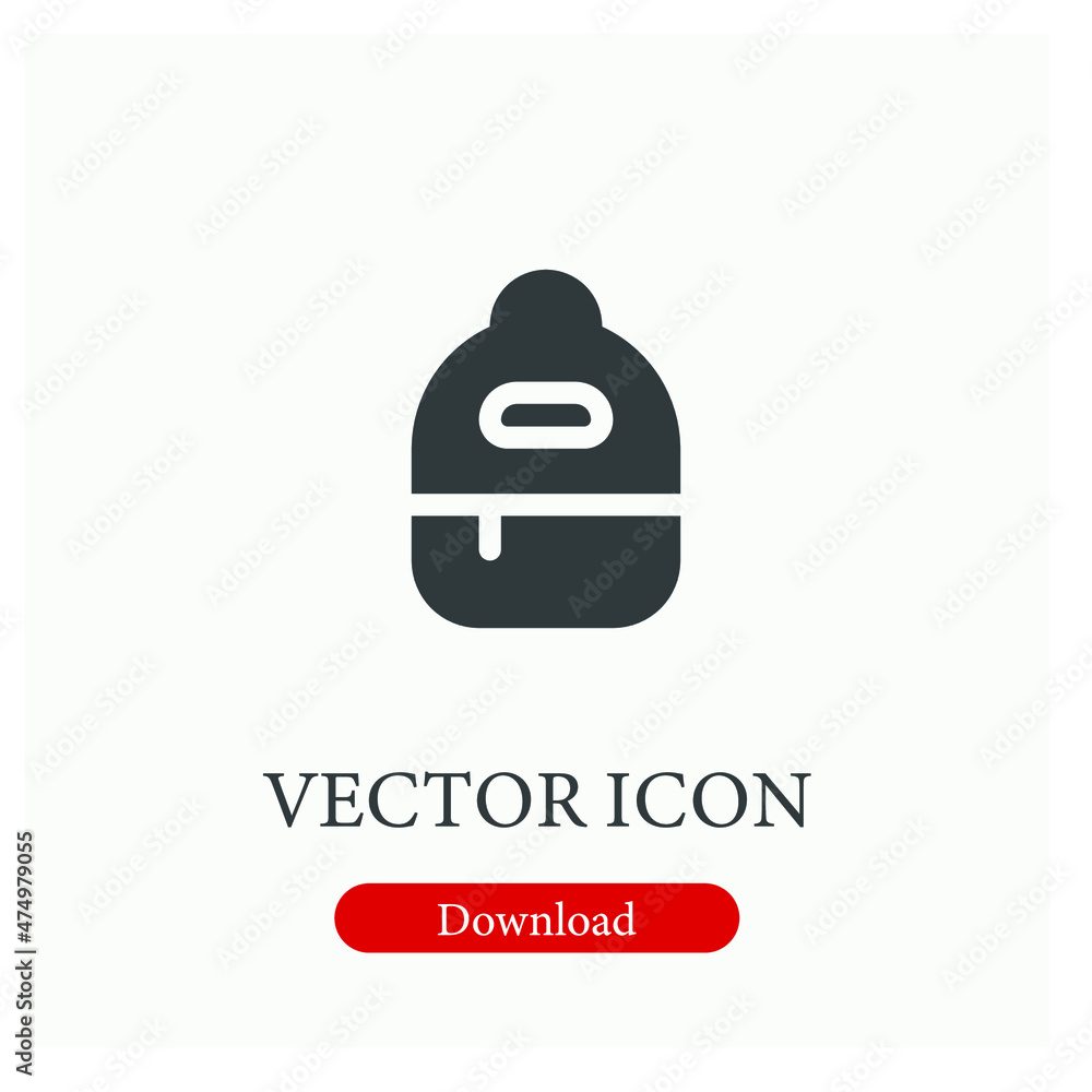 Bag vector icon. Editable stroke. Symbol in Line Art Style for Design, Presentation, Website or Apps Elements, Logo. Pixel vector graphics - Vector