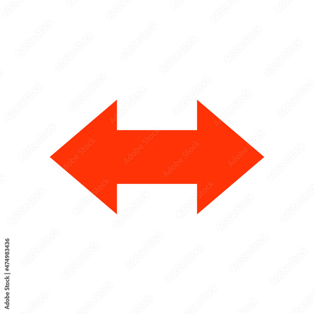 Double arrow icon, two side simple icon vector,Double arrow Isolated on white backgound Double arrow icon, two side simple icon vector,Double arrow Isolated on white backgound