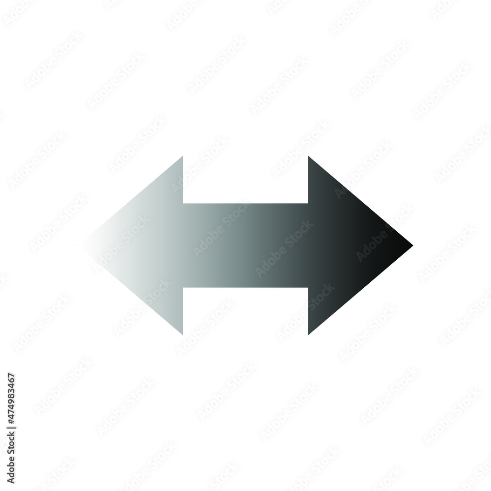Double arrow icon, two side simple icon vector,Double arrow Isolated on white backgound Double arrow icon, two side simple icon vector,Double arrow Isolated on white backgound