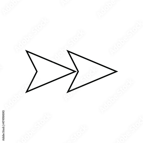 Free Download Right arrow icon, arrow icon vector in trendy flat style. Arrow icon image, arrow icon illustration isolated on white background. - GFXLoad