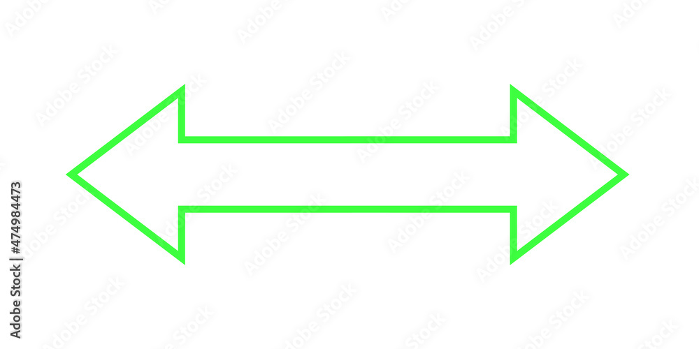 Double arrow icon, two side simple icon vector, Arrow icon isolated on white background Double arrow icon, two side simple icon vector, Arrow icon isolated on white background