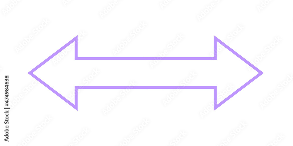 Double arrow icon, two side simple icon vector, Arrow icon isolated on white background Double arrow icon, two side simple icon vector, Arrow icon isolated on white background