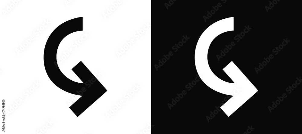 Right Curved Arrow Icon. Right curved arrow icon sign symbol in trendy flat style. Right curved Arrow icon image, Right curved arrow icon illustration isolated on white and black background Right Curved Arrow Icon. Right curved arrow icon sign symbol in trendy flat style. Right curved Arrow icon image, Right curved arrow icon illustration isolated on white and black background
