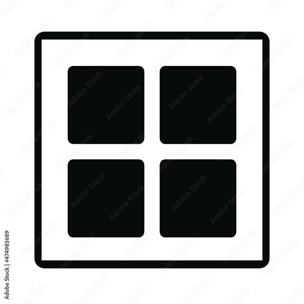 Vector navigation menu UI icon. Four squares icon. Signs and symbols collection icon for web site design, logo, app, UI isolated on white background Vector navigation menu UI icon. Four squares icon. Signs and symbols collection icon for web site design, logo, app, UI isolated on white background