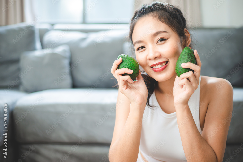 healthy clean food concept, Asian woman with fresh vegetable for diet lifestyle, happy vegetarian healthy clean food concept, Asian woman with fresh vegetable for diet lifestyle, happy vegetarian