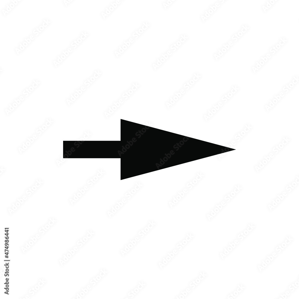 Arrow icon vector. Right arrow icon illustration on white background Arrow icon vector. Right arrow icon illustration on white background