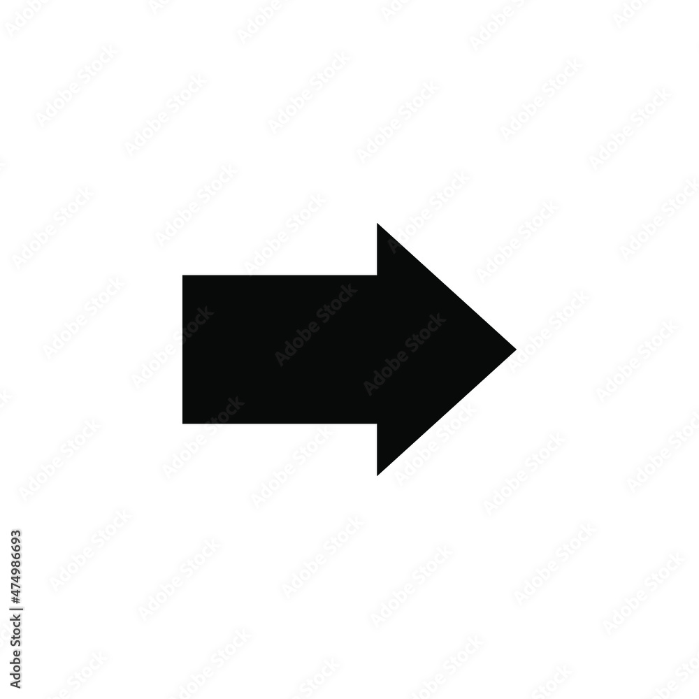Arrow icon vector. Right arrow icon illustration on white background Arrow icon vector. Right arrow icon illustration on white background