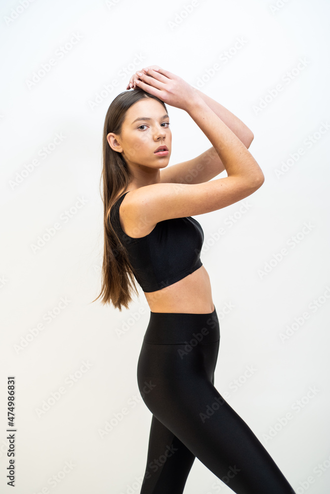 Young woman test model snap shoot Young woman test model snap shoot