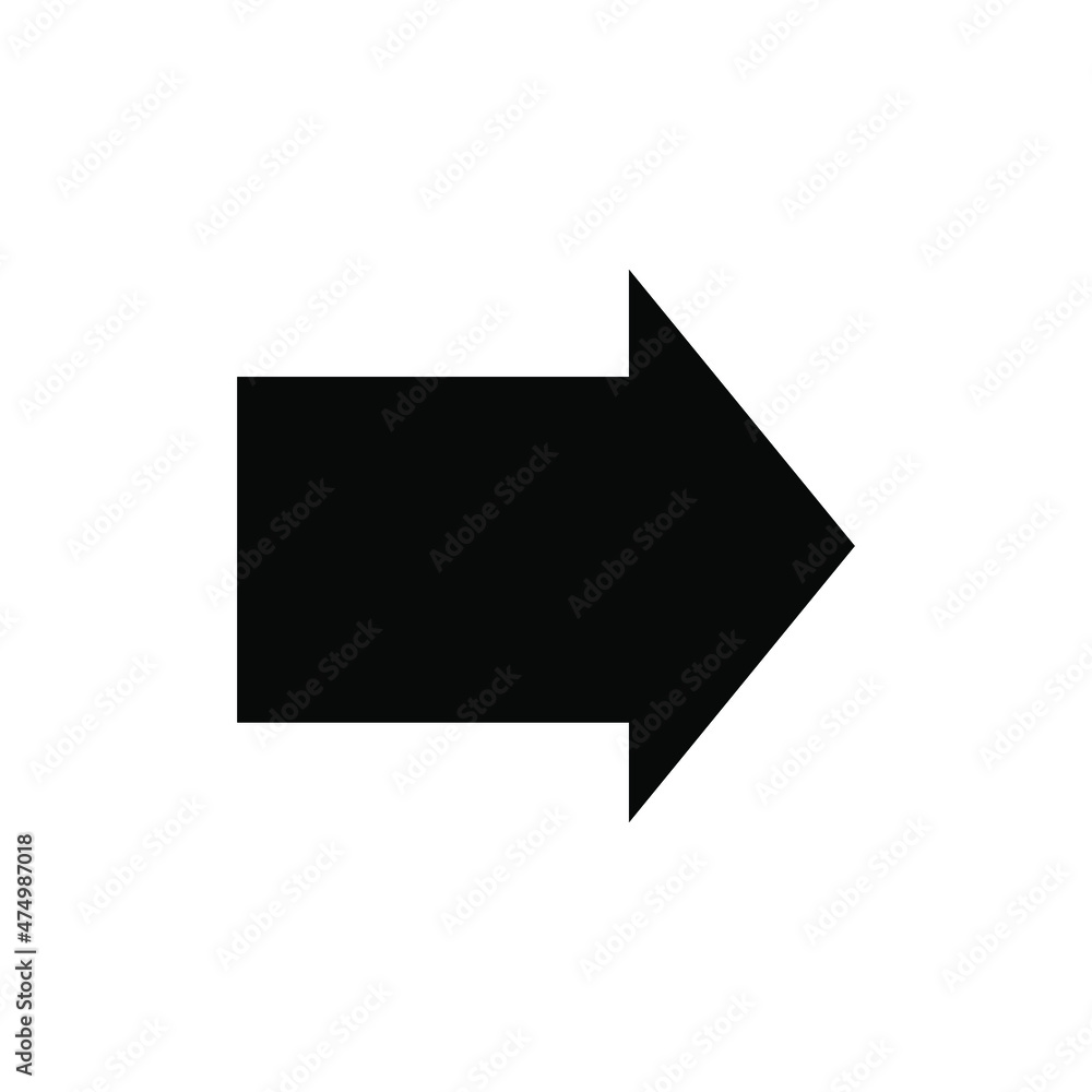 Arrow icon vector. Right arrow icon illustration on white background Arrow icon vector. Right arrow icon illustration on white background