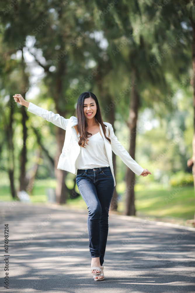 young Asian business woman are smiling and happy lifestyle, outdoor beautiful pretty portrait young Asian business woman are smiling and happy lifestyle, outdoor beautiful pretty portrait