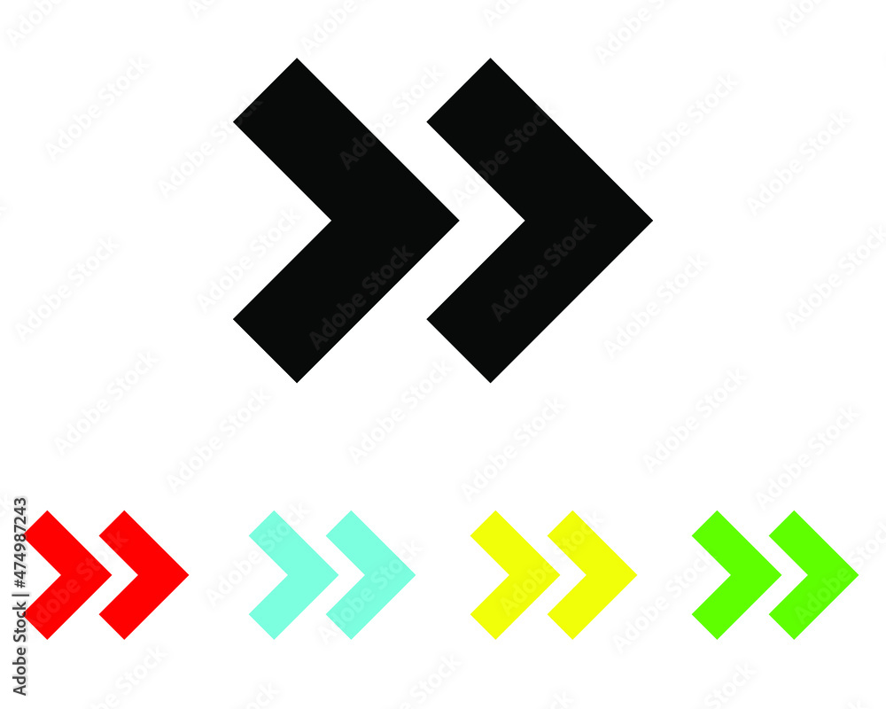 Right arrow icon. Next icon sign symbol in trendy flat style. Set elements in colored icons. Right arrow vector icon illustration isolated on white background Right arrow icon. Next icon sign symbol in trendy flat style. Set elements in colored icons. Right arrow vector icon illustration isolated on white background