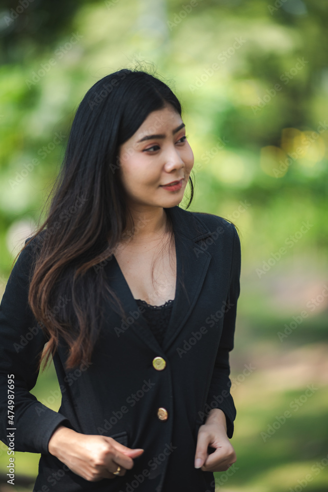 young Asian business woman are smiling and happy lifestyle, outdoor beautiful pretty portrait young Asian business woman are smiling and happy lifestyle, outdoor beautiful pretty portrait