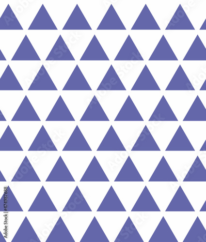 seamless pattern with purple triangle, very peri color trend 2022, vector abstract background