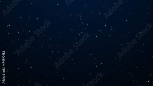 Night starry skies with twinkl or blink stars background. Space backdrop photo