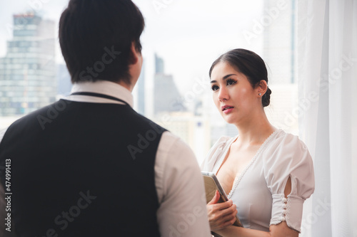 business woman person at of...