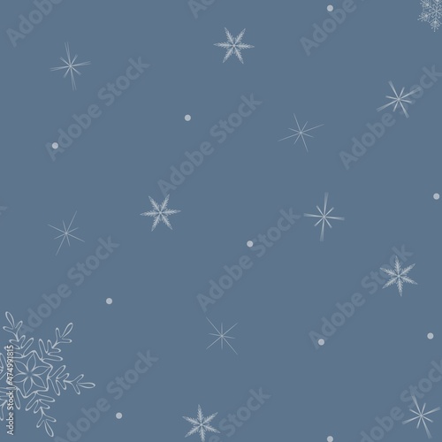 Wallpaper Mural abstract drawing of a snowflake on a blue background, an empty template for a social network post, a mock-up of a Christmas greeting card, a background image, a festive New Year's illustration	 Torontodigital.ca