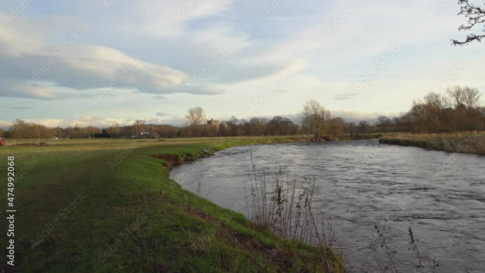 A view of the River Eamont with Brougham Castle in the back ground A view of the River Eamont with Brougham Castle in the back ground