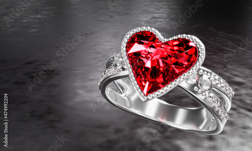 The large red diamond heart...