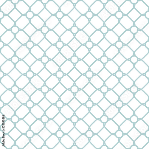 Seamless vector light blue ornament in arabian style. Geometric abstract background. Pattern for wallpapers and backgrounds