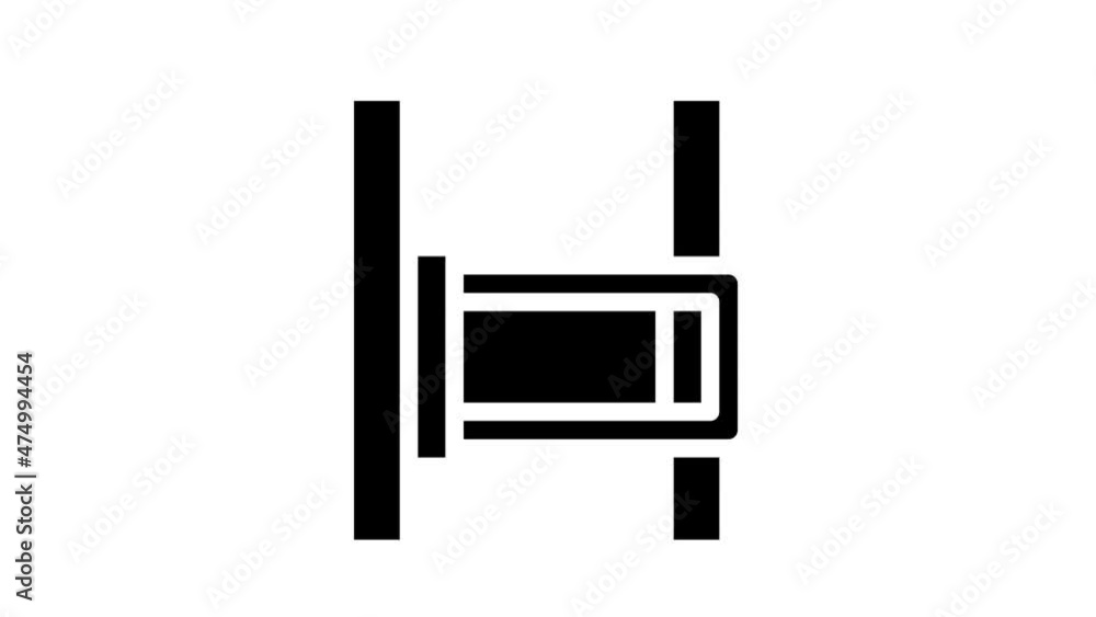bounding frame with sensor animated glyph icon bounding frame with sensor sign. isolated on white background bounding frame with sensor animated glyph icon bounding frame with sensor sign. isolated on white background