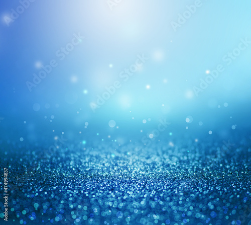 Obraz na płótnie blue abstract bokeh glitter background for Christmas and Valentine. w salonie