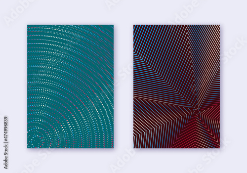 Cover design template set. Abstract lines modern b