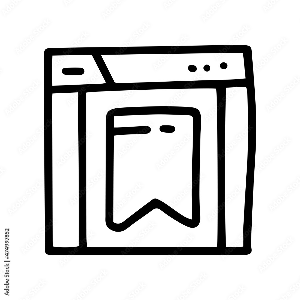 web bookmarks line vector doodle simple icon web bookmarks line vector doodle simple icon