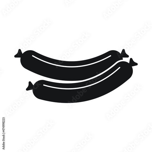 Sausage icon design isolated on white background