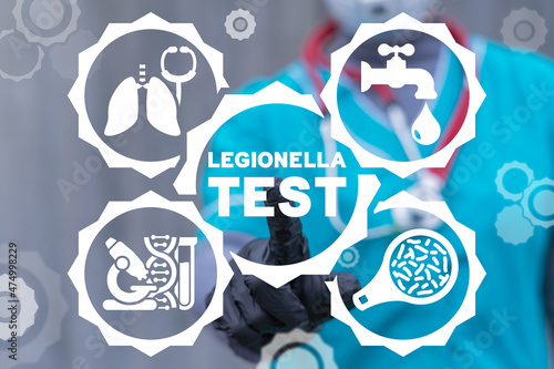 Tableau sur toile Legionella test medical concept
