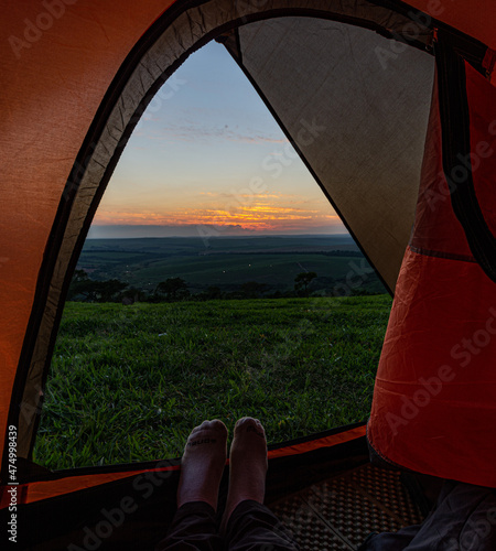 Amanhecer no acampamento