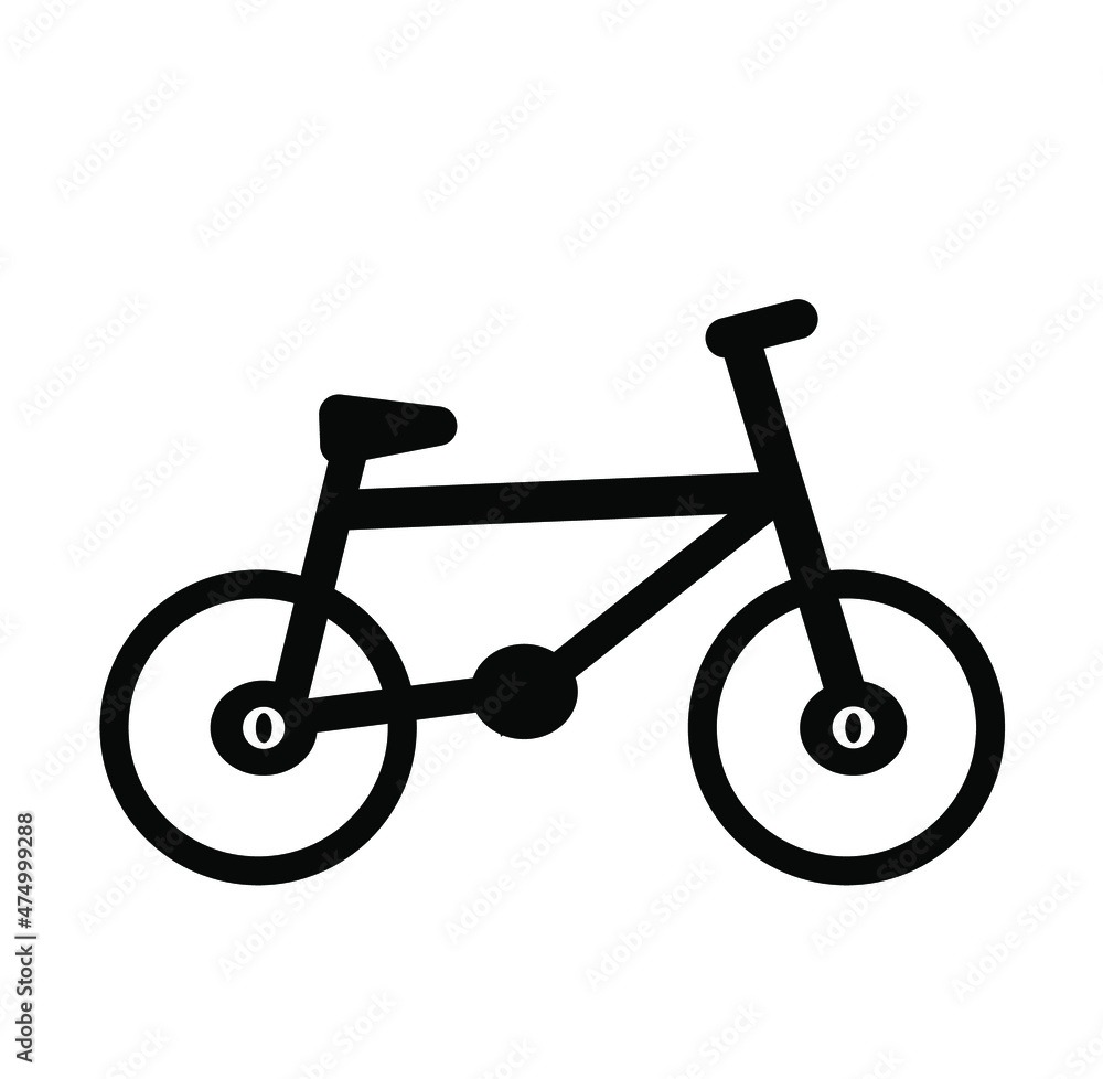 Bike isolated on white and black vector illustration concept. Bike isolated on white and black vector illustration concept.