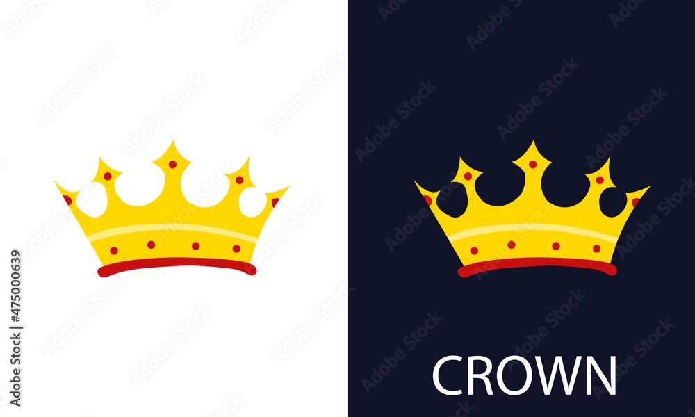 The golden crown of kings and queens. For dark and light backgrounds. Vector illustration. The golden crown of kings and queens. For dark and light backgrounds. Vector illustration.