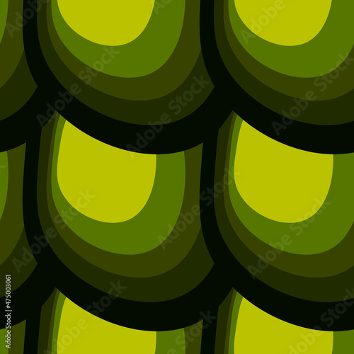 Illustration A seamless pattern on a square background - the scales of a fish, mermaid or dragon. Design element