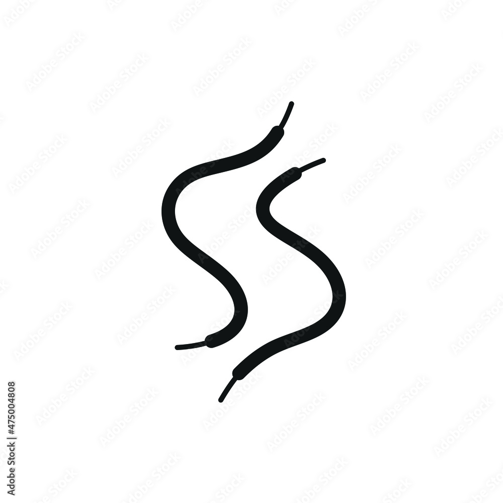 Initials S Shape Shoelaces Abstract Logo Design - obrazy, fototapety, plakaty 