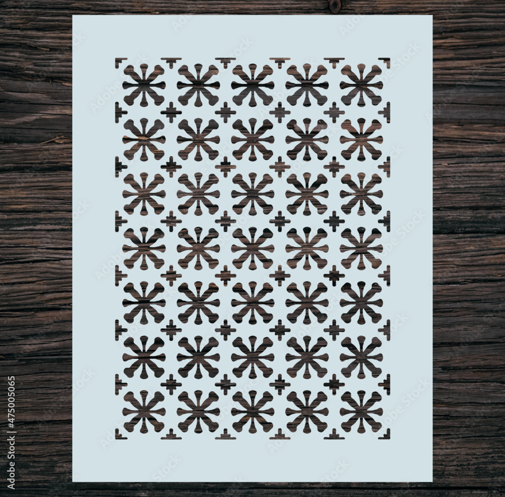 Geometric Pattern Stencil Vector Illustration Stock Vector Adobe Stock